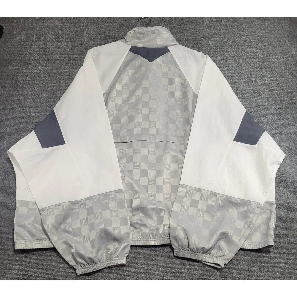 Savage X Fenty Sport Unisex Shiny Silver Angel White Changeover Jacket Size 4XL